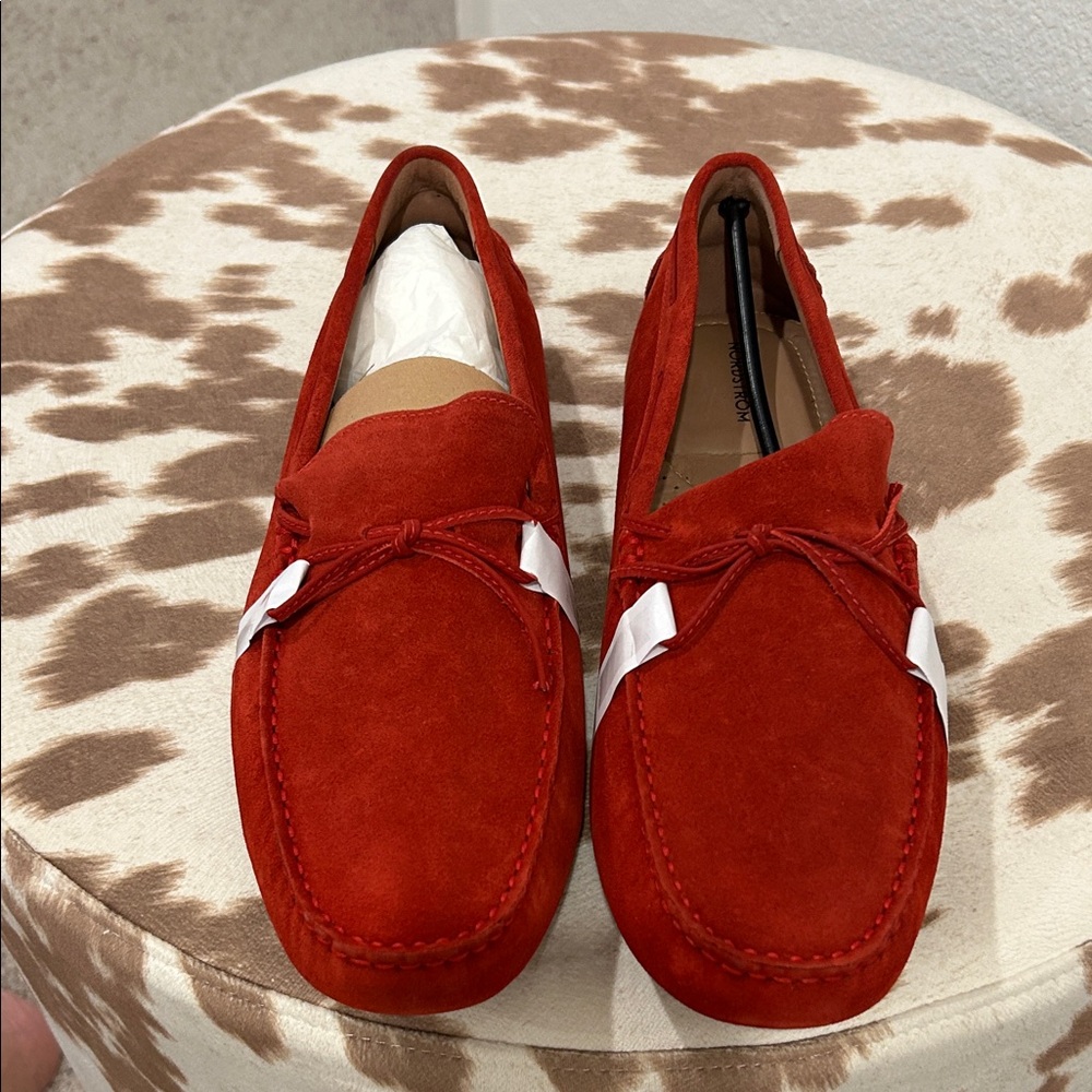 Nordstrom Red Suede Shoes
